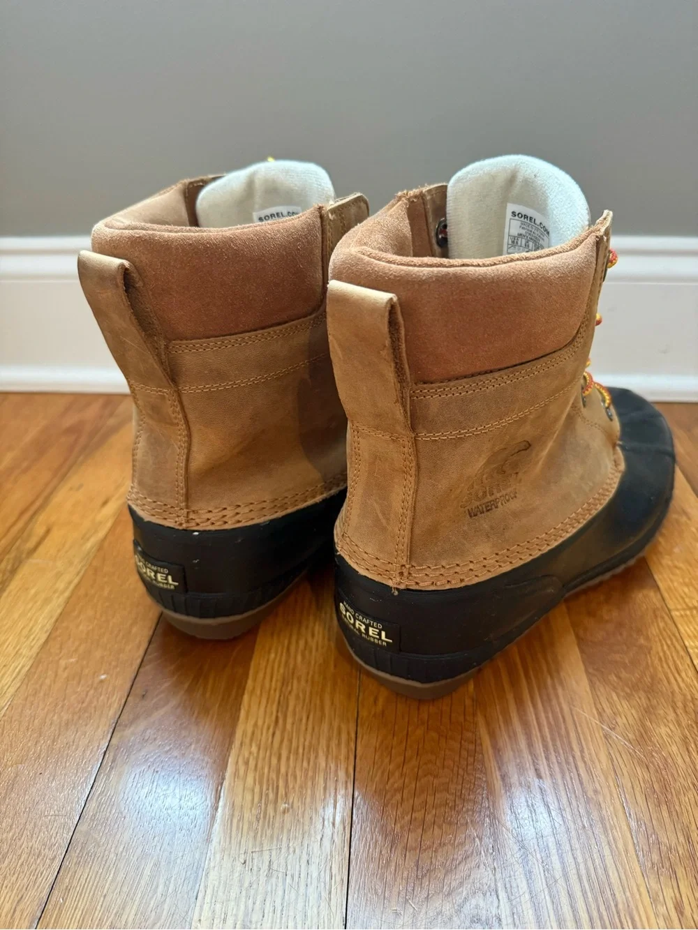 Men's Sorel Waterproof Brown and Black Duck Boots sz 10.5